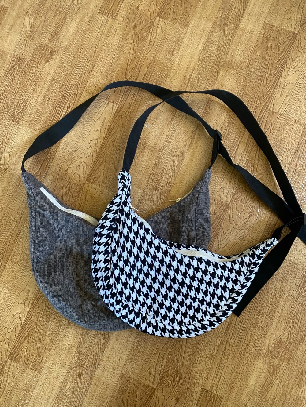 Bundle of 2 Handmade Crescent Bags